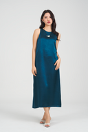 Auryn Sleeveless Satin Tent Dress