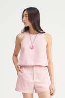 Normandie Sleeveless Tweed Top