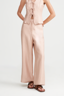 Shiloh Metallic-Effect Straight Pants