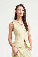 Kyla Tailored Button Down Vest