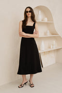 Cheyenne Square Neck Panel Midi Dress
