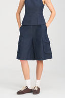 Mois Denim Cargo Bermuda Shorts