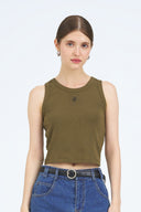 Millie Monogram Embroidered Tank Top