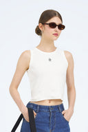 Millie Monogram Embroidered Tank Top