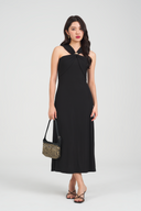 Odessa Halter Collared Midaxi Dress