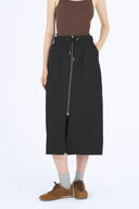 Moxie Zip-Front Detail Skirt