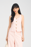 Carrie Tweed Sleeveless Vest Top