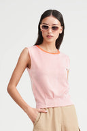 Edwina Striped Textured Tank Top