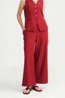 Kyla Cotton Blend Wide Leg Pants