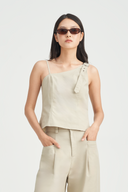 Janet Buckle Detailed Toga Top