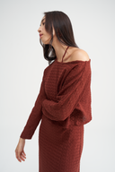 Yasmeen Cropped Lace Knit Sweater