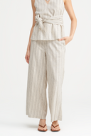 Arlet Linen-Blend Pinstripe Wide Leg Pants