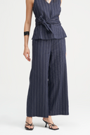 Arlet Linen-Blend Pinstripe Wide Leg Pants