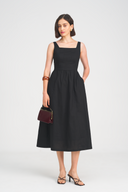 Aniya Square Neck Midi Dress