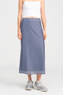 Ryo Sheer Overlay Midi Skirt