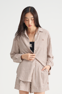 Juni Emblem Stripe Shirt