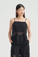 Alegra Semi Sheer Lace Camisole Top