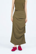 Prue Ruched Slit Skirt