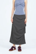 Prue Ruched Slit Skirt