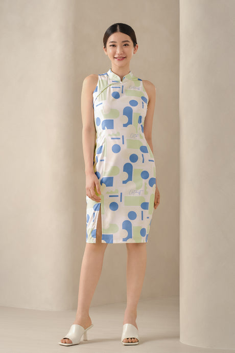 Yacht21, Yacht 21, yacht21, yacht 21, Y21, y21, womenswear, ladieswear, ladies, fashion, clothing, LNY, lunar new year, cheongsam, chinese new year, oriental, dress, mandarin collar, prints, printed, pattern, elegant, feminine, classic, delicate, flora, fuss-free, low ironing, wrinkle free, comfortable, Aera Printed Cheongsam
