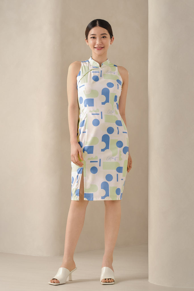 Yacht21, Yacht 21, yacht21, yacht 21, Y21, y21, womenswear, ladieswear, ladies, fashion, clothing, LNY, lunar new year, cheongsam, chinese new year, oriental, dress, mandarin collar, prints, printed, pattern, elegant, feminine, classic, delicate, flora, fuss-free, low ironing, wrinkle free, comfortable, Aera Printed Cheongsam